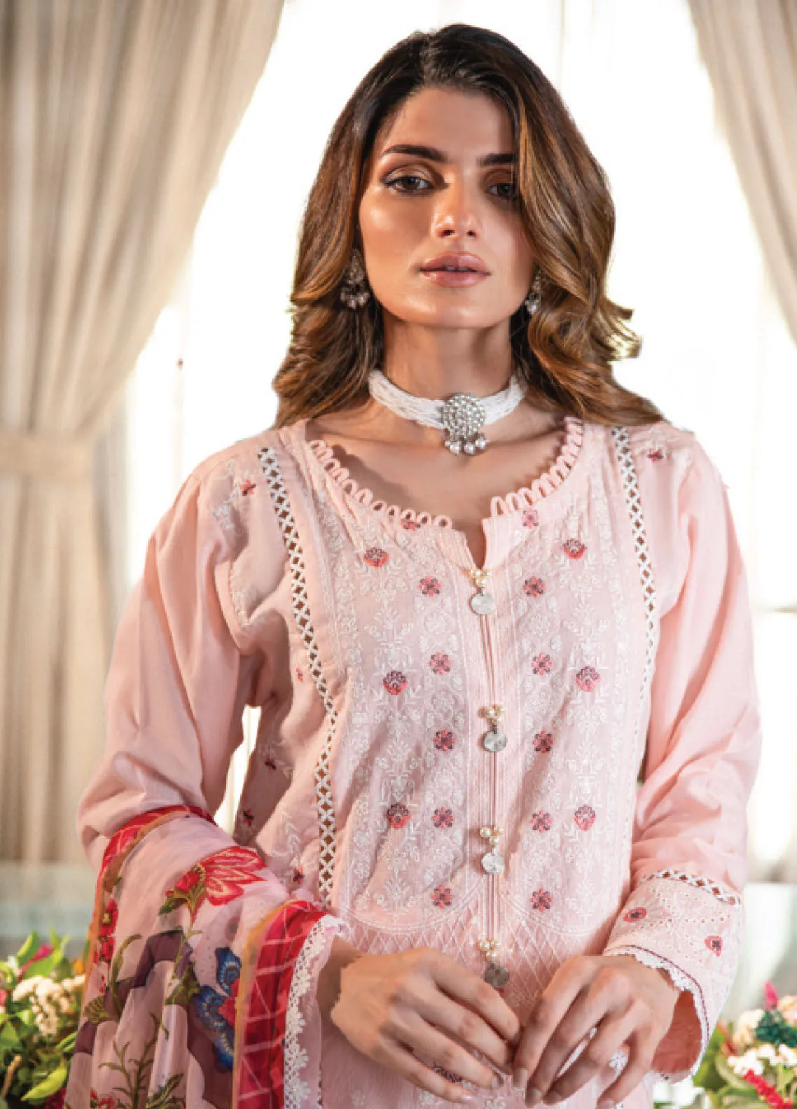 Dayaar-E-Khuwaab By Addee Luxury Chikankari Lawn 3 Piece Stitched Suit AD24DK LCL SM-18