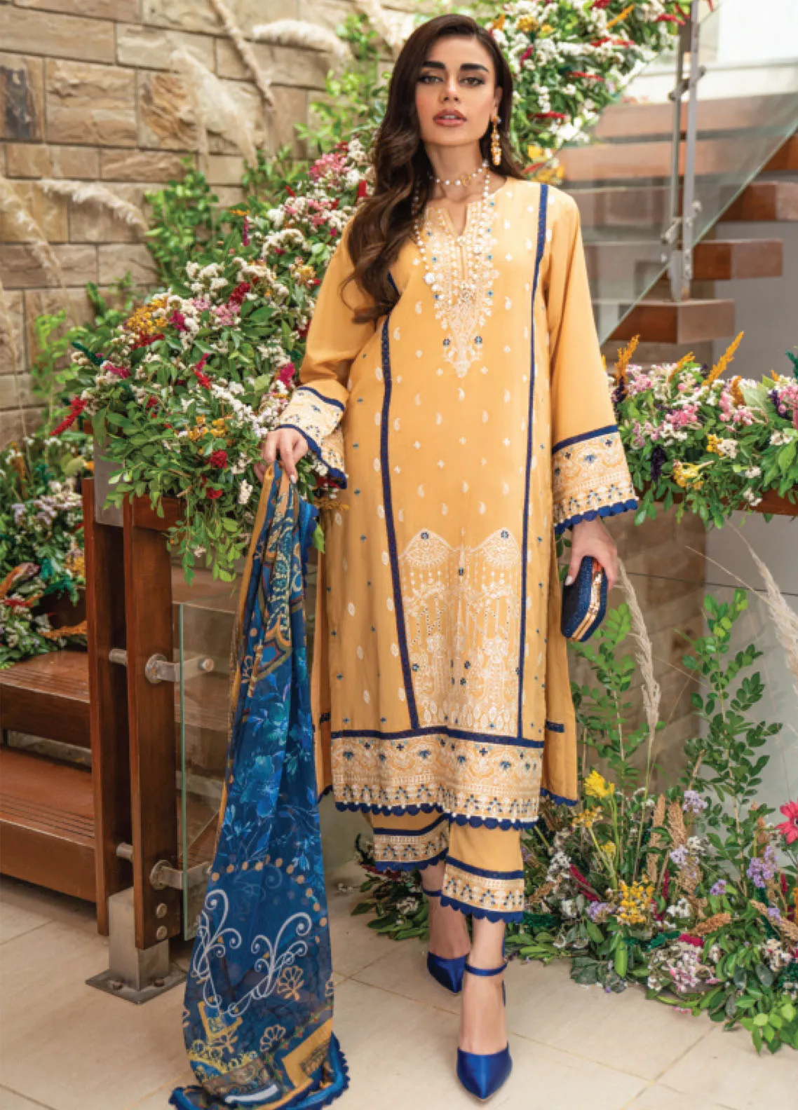 Dayaar-E-Khuwaab By Addee Luxury Chikankari Lawn 3 Piece Stitched Suit AD24DK LCL SM-19