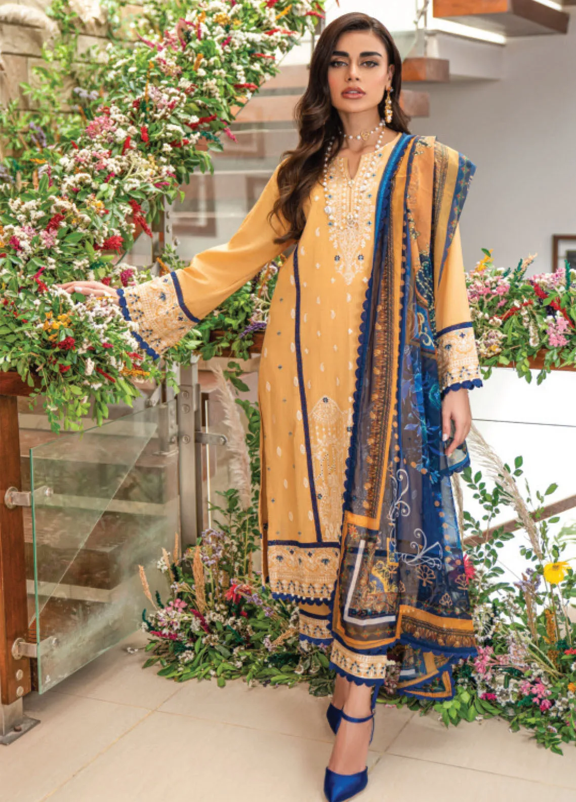 Dayaar-E-Khuwaab By Addee Luxury Chikankari Lawn 3 Piece Stitched Suit AD24DK LCL SM-19