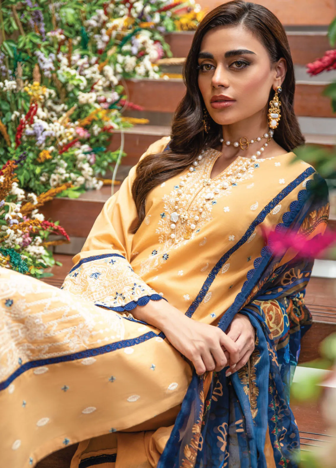 Dayaar-E-Khuwaab By Addee Luxury Chikankari Lawn 3 Piece Stitched Suit AD24DK LCL SM-19