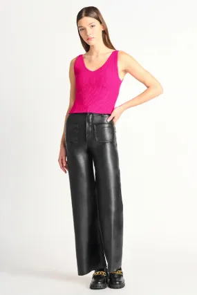 Dex Wide Leg Leather Pants