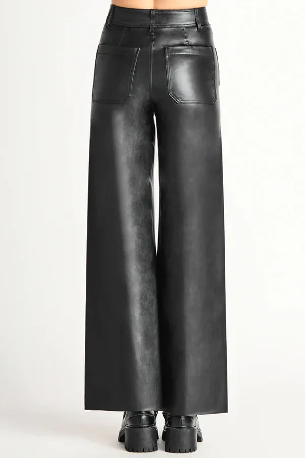 Dex Wide Leg Leather Pants