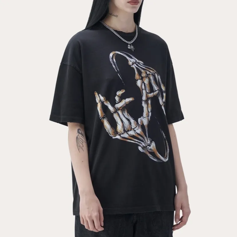 Dropdead  |Crew Neck Unisex Street Style Cotton Short Sleeves Oversized