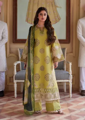 Elaf Premium Festive Eid Embroidered Lawn Unstitched 3Pc Suit ELE-05 MEENAH