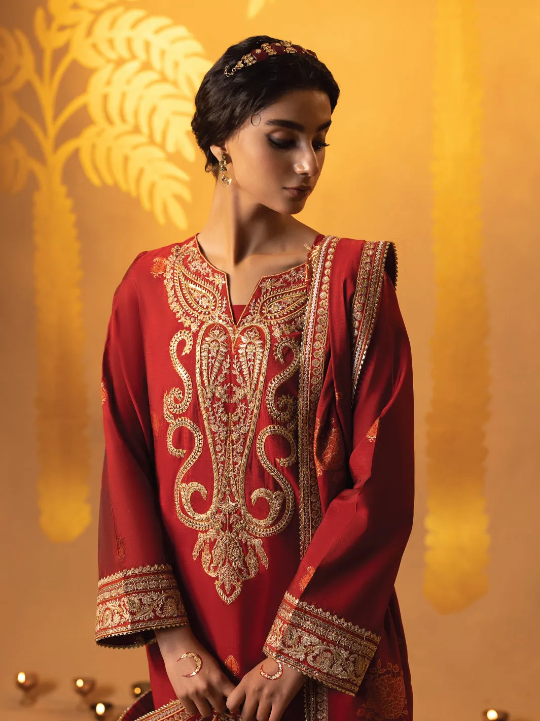 Faiza Faisal Signature Festive Pret Jacquard Cotton 3Pc Suit - Gina