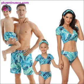 Family Matching Outfit Swimwear Women Swimsuit Mother