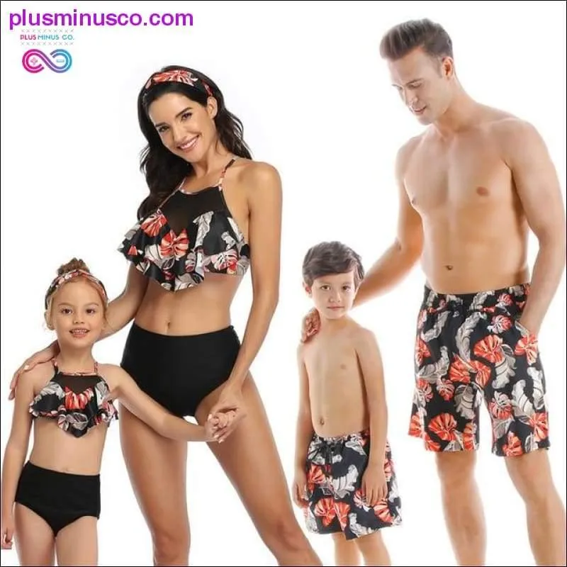 Family Matching Outfit Swimwear Women Swimsuit Mother