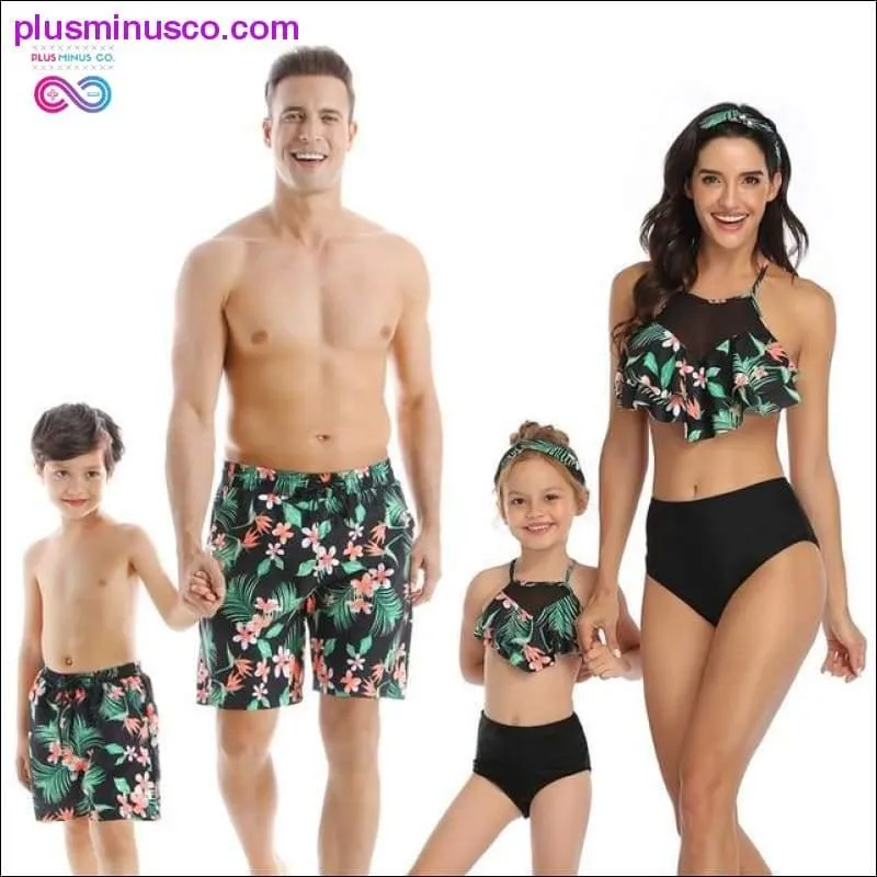 Family Matching Outfit Swimwear Women Swimsuit Mother