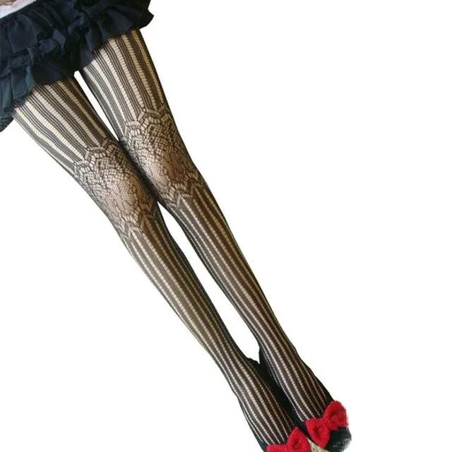 Fashion Pantyhose Women's Net Fishnet Striped Bodystockings Women Tights Long Stockings Ladies Girls #417 GS