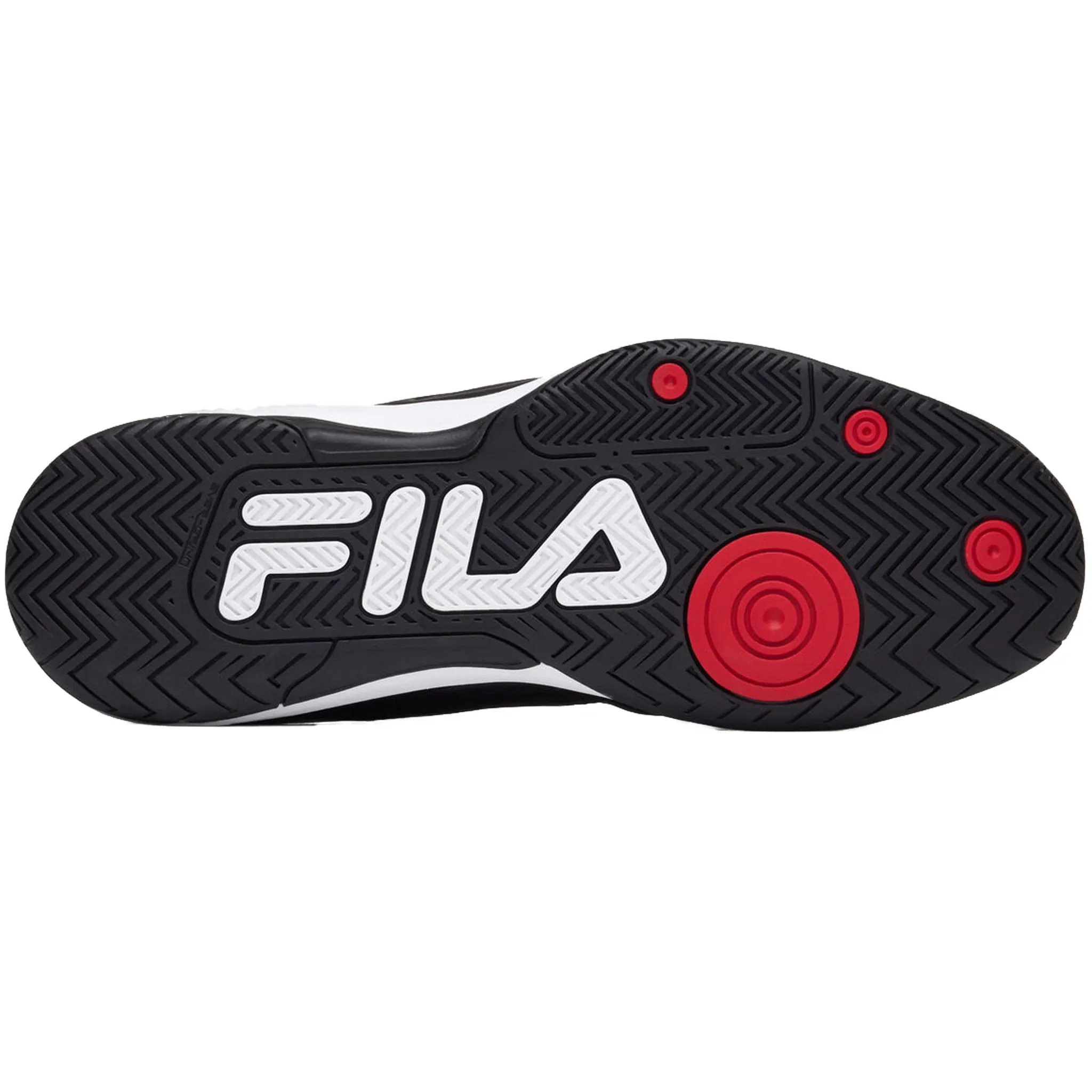 Fila Men's 1PM00601 014 Double Bounce 3 Black White Red Pickleball Shoes