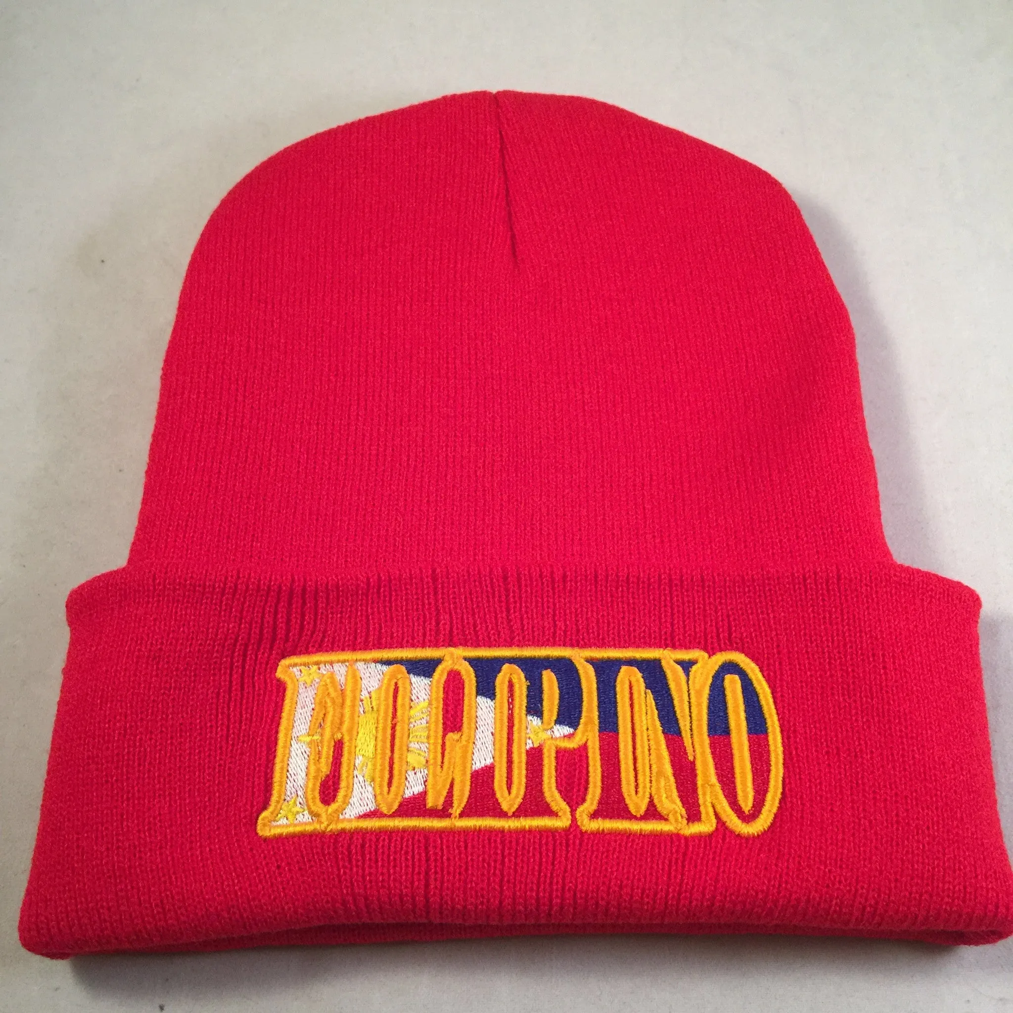 FILIPINO FLAG RED & BLUE BEANIES