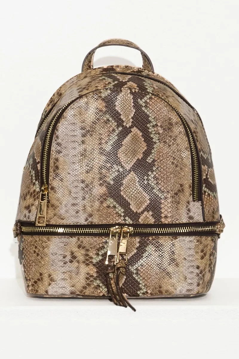 Fresh Take Backpack  Snake Print