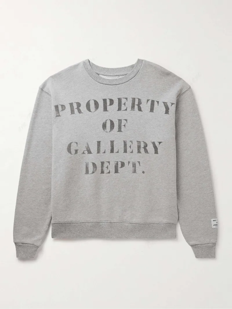 GALLERY DEPT.  |Crew Neck Unisex Street Style Long Sleeves Cotton Oversized