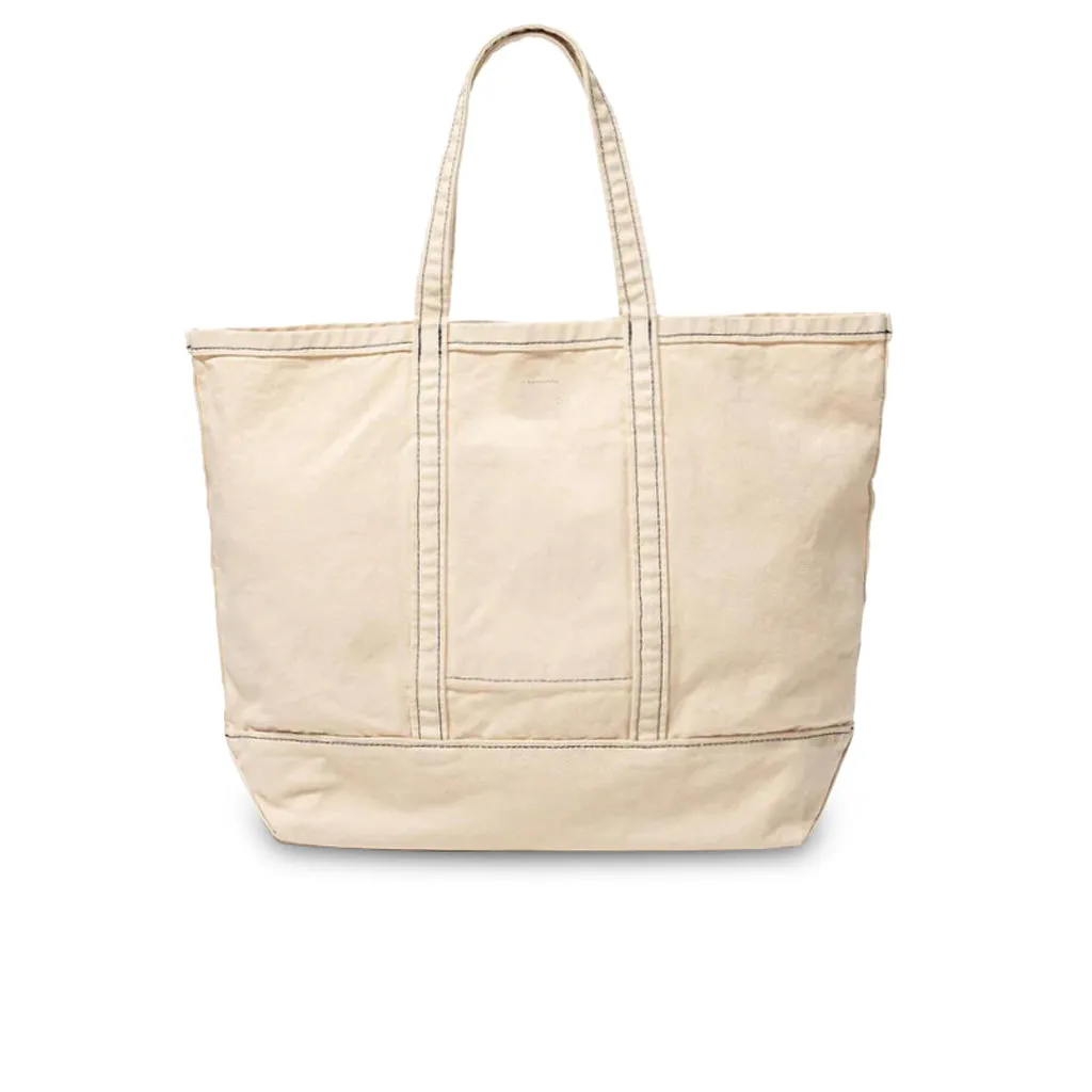 Garment Dyed Tote Bag - White