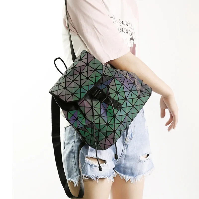 GEOMETRIC LUMINOUS LIGHT REACTIVE BACKPACK