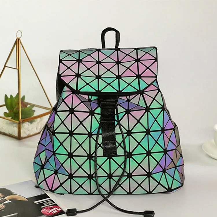 GEOMETRIC LUMINOUS LIGHT REACTIVE BACKPACK