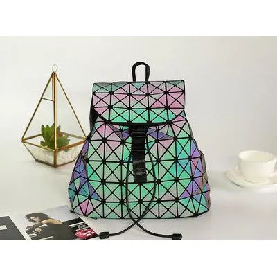 GEOMETRIC LUMINOUS LIGHT REACTIVE BACKPACK