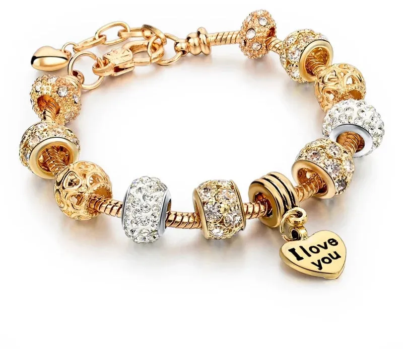 Gold Plated Charms Bracelet