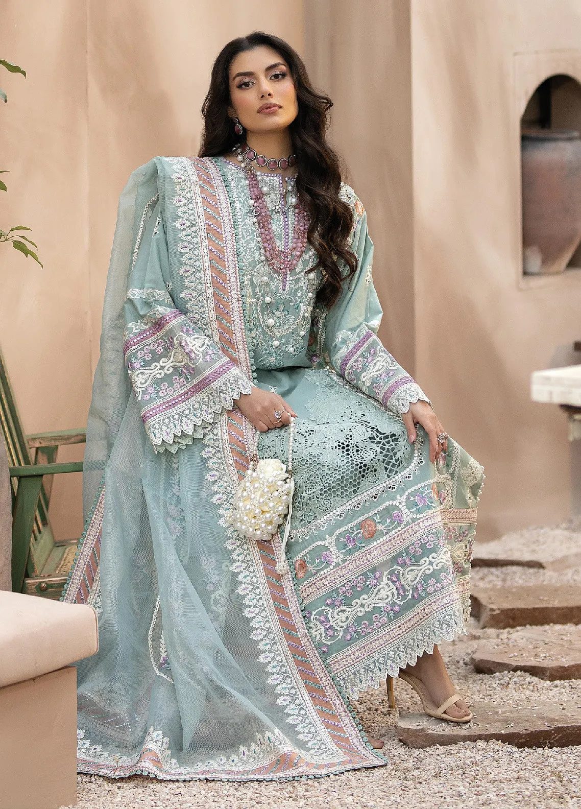 Gulposh By Serene Luxury Embroidered Lawn 3 Piece Unstitched Suit S24GLL-49-MIRHA