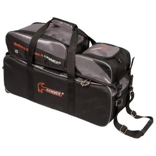 Hammer Triple Tote Plus Bowling Bag Black/Carbon