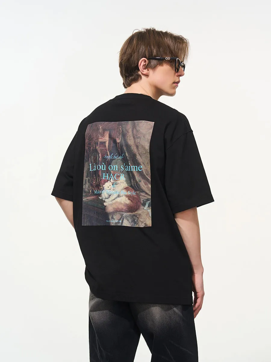 HARSH AND CRUEL  |Crew Neck Unisex Street Style Cotton Short Sleeves Oversized