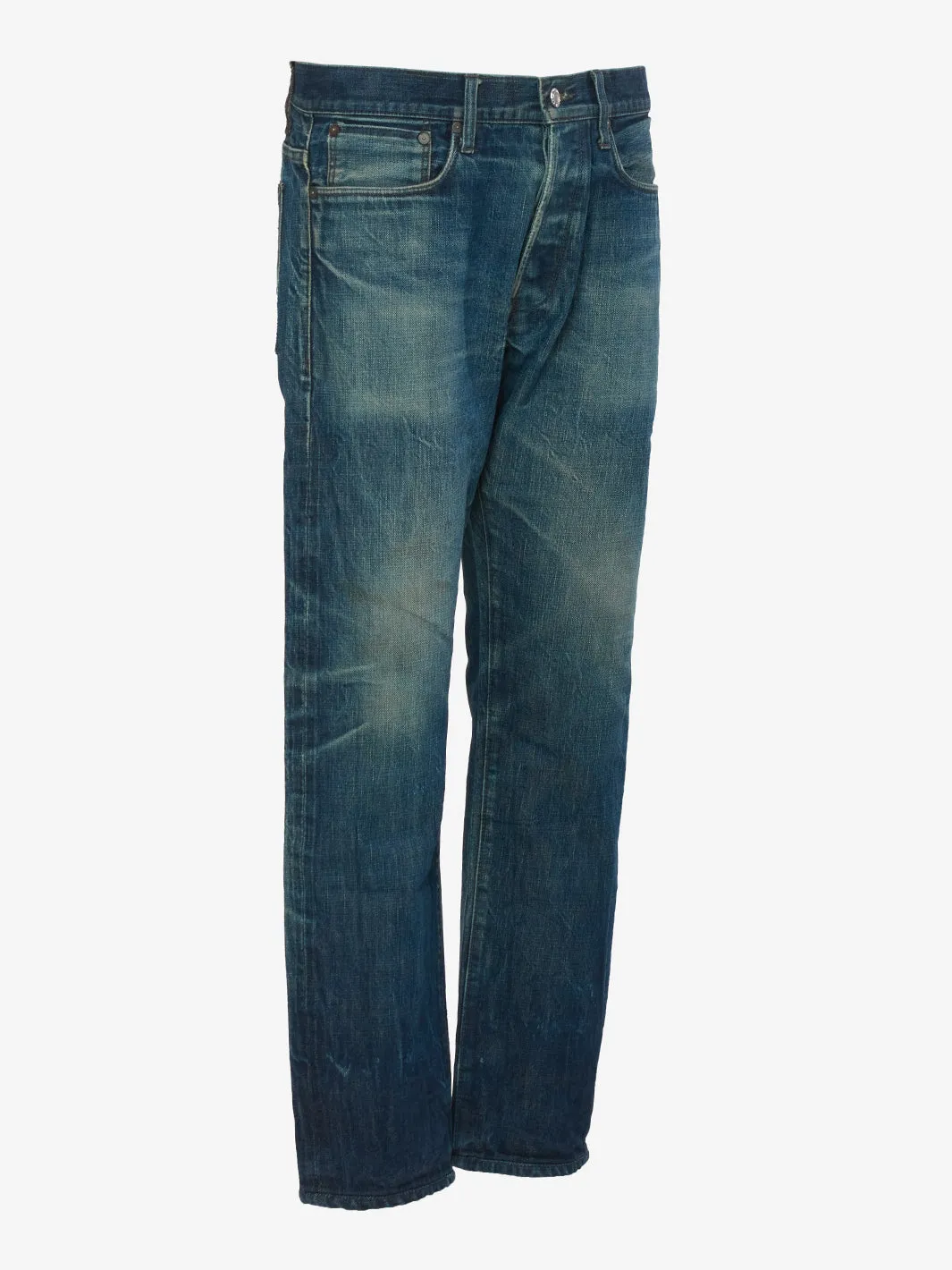 Helmut Lang Shaded Blue Cotton Jeans