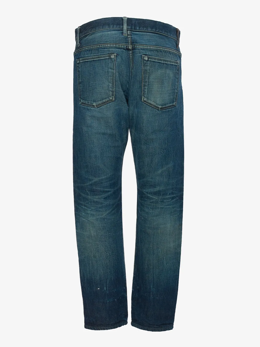 Helmut Lang Shaded Blue Cotton Jeans