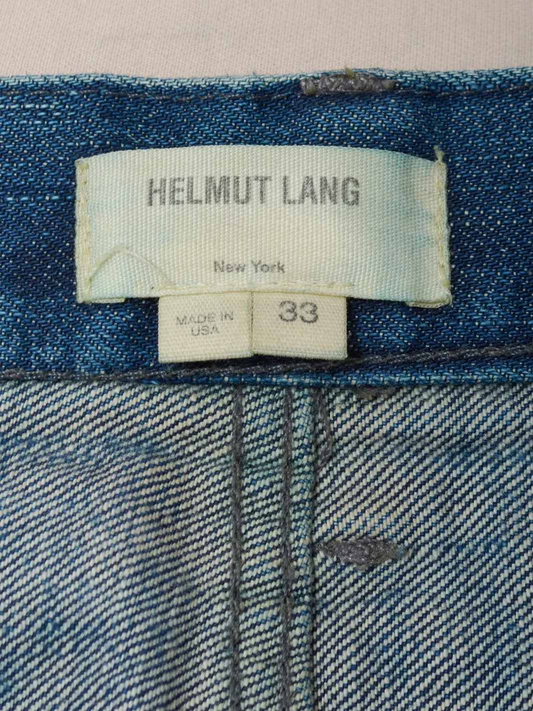 Helmut Lang Shaded Blue Cotton Jeans