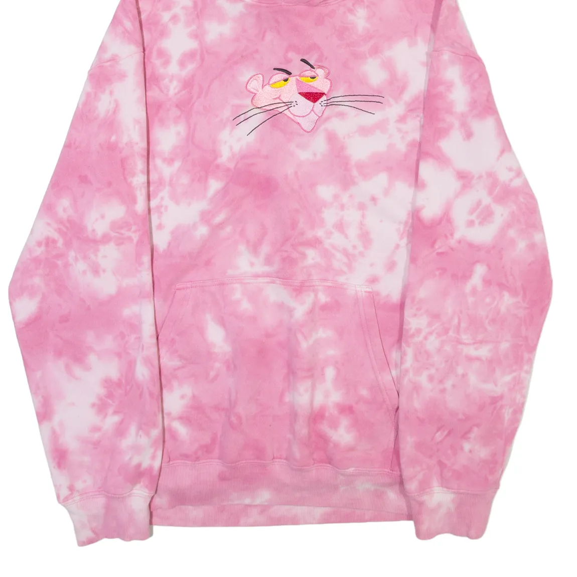 H&M Pink Panther Tie Dye Relaxed Fit Womens Pink Hoodie M