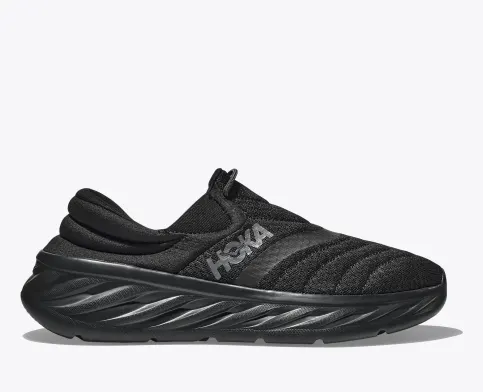 Hoka Men’s Ora Recovery 2 Shoes-Black/Black