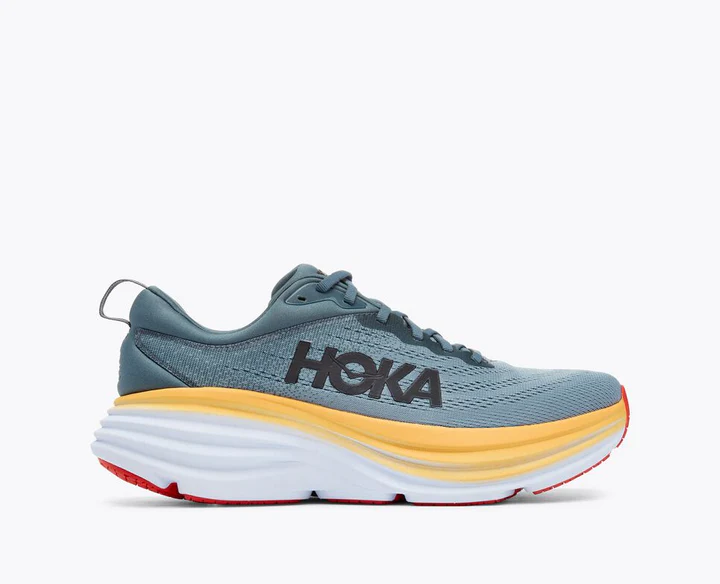 Hoka Mens Bondi 8 Ahtletic Shoes- Goblin Blue/Mountain Springs **Wide Width**