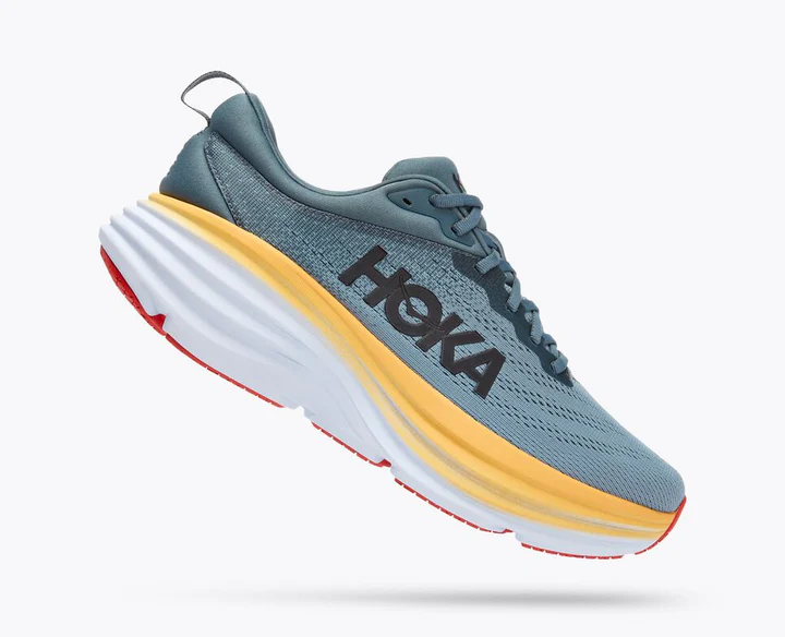 Hoka Mens Bondi 8 Ahtletic Shoes- Goblin Blue/Mountain Springs **Wide Width**