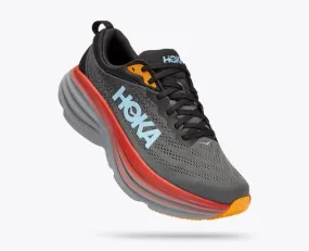 Hoka Mens Bondi 8 Athletic Shoes- Anthracite/Castlerock