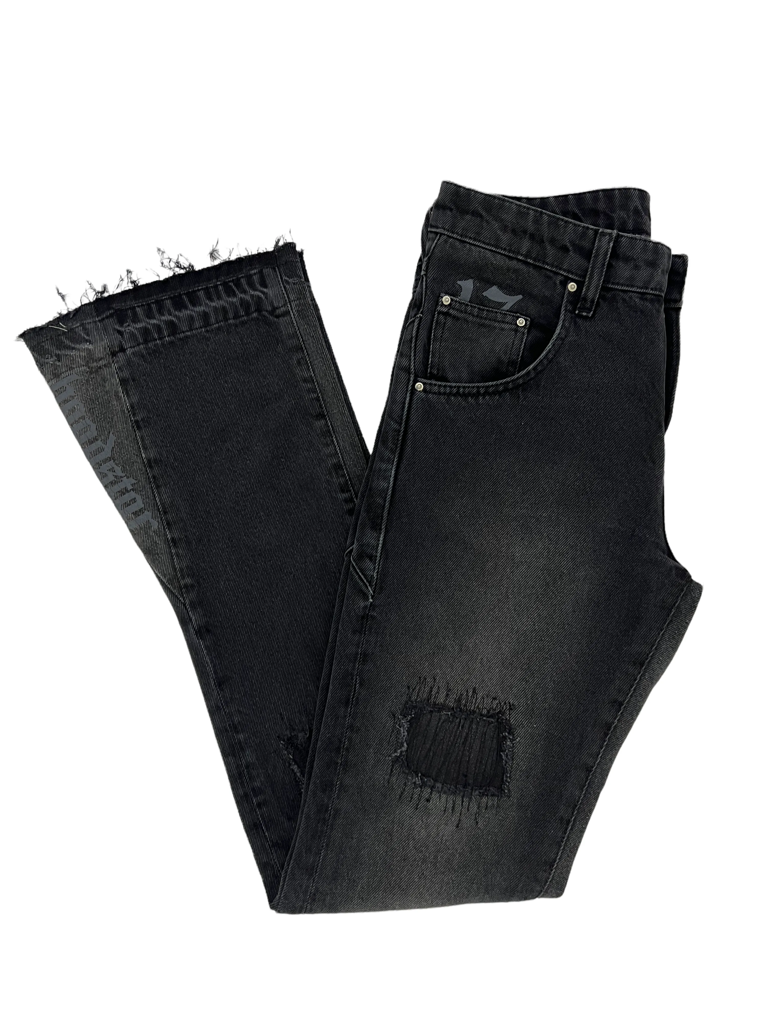 Hoodstar Black Flared Denim