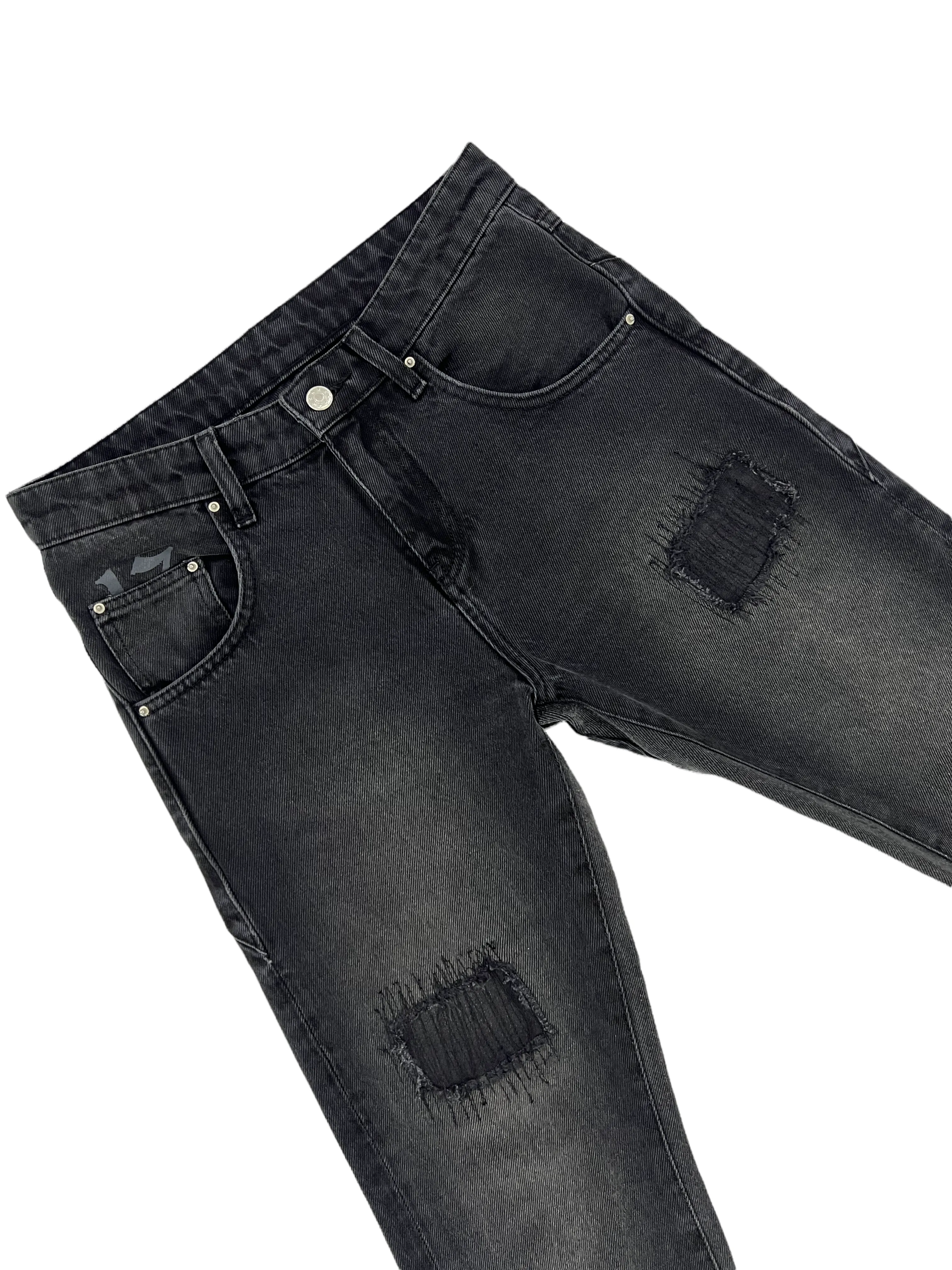 Hoodstar Black Flared Denim