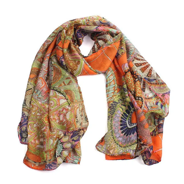 Hot Sale    Style 150*63cm Scarf Womans Scarfs Fashionable Chiffon Shawl Aand Scarves foulard femme YLYL GS