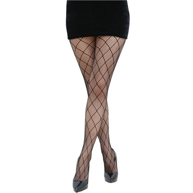 Hot Sexy Women's Fishnet Bodystockings Pattern Black Pantyhose Compression Tights Medias Rejillas Mujer  #23 SM6