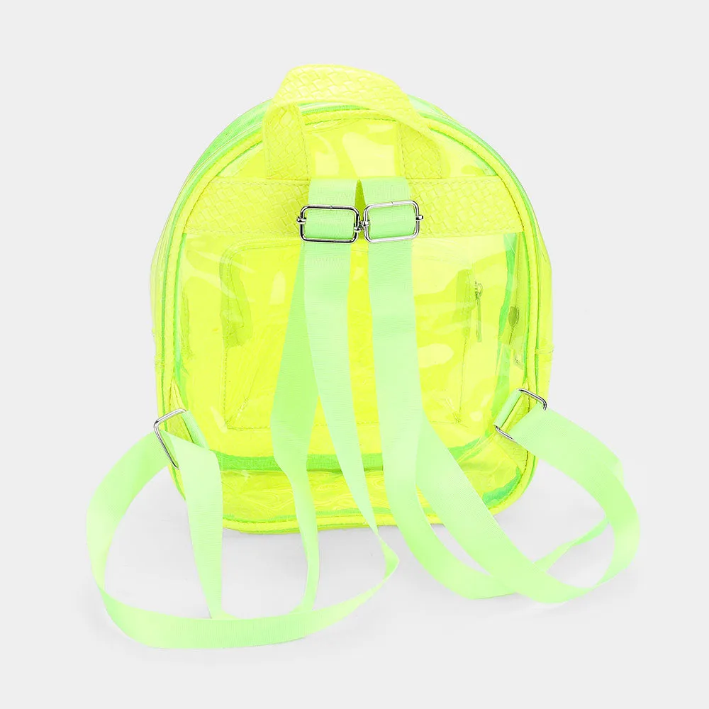 iLLASPARKZ Neon Clear Mini Backpack Bag