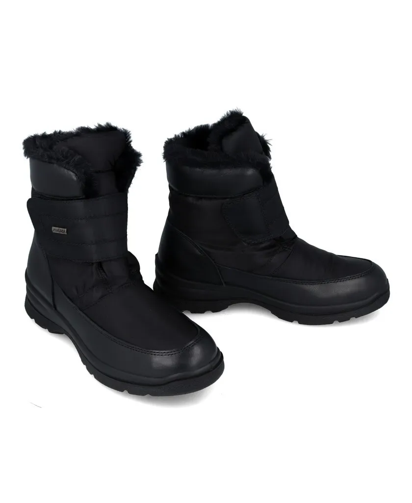 Imac 456668 Black velcro snow boots for women