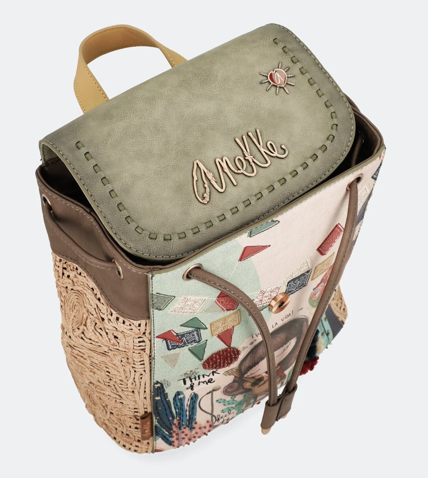 Ixchel Backpack with a flap and premium sides