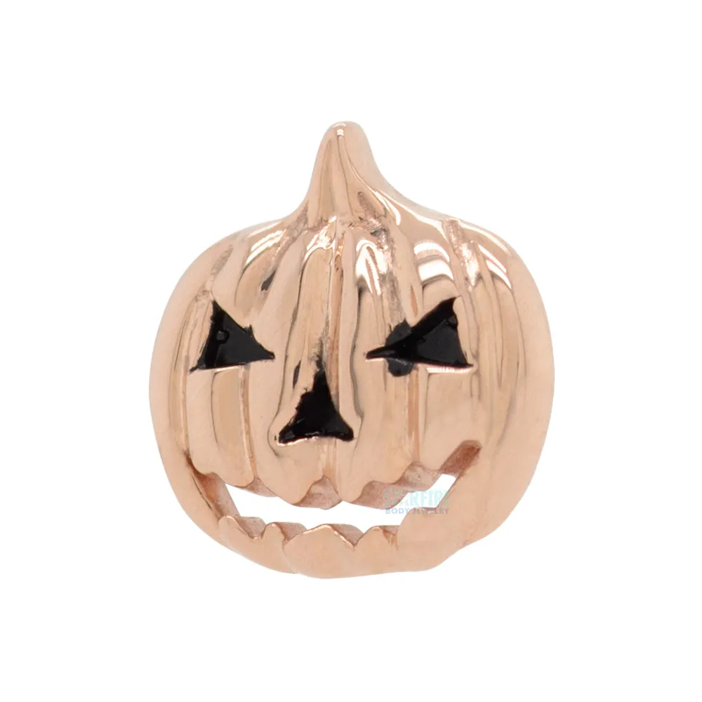 Jack O Lantern Threaded End in Gold