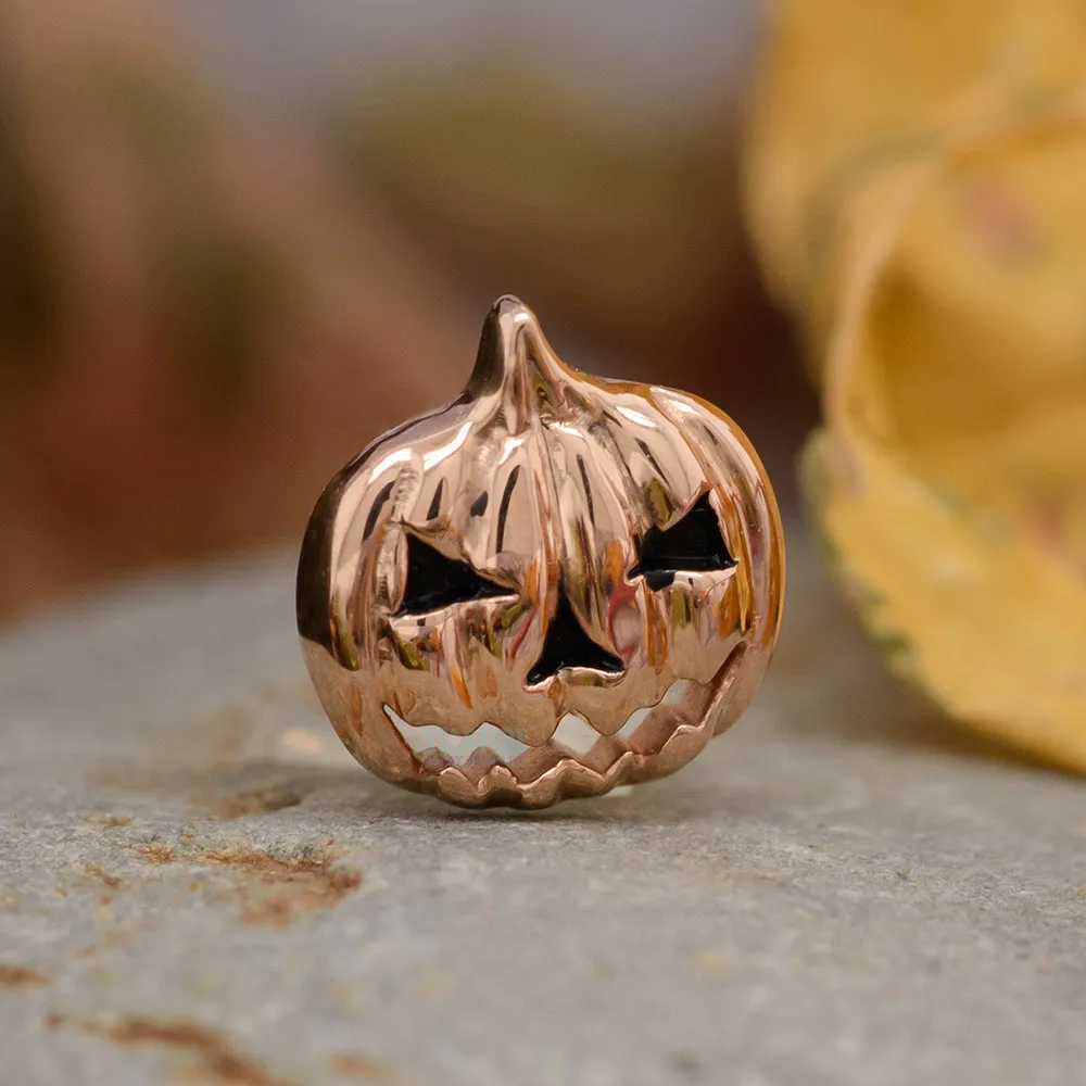 Jack O Lantern Threaded End in Gold