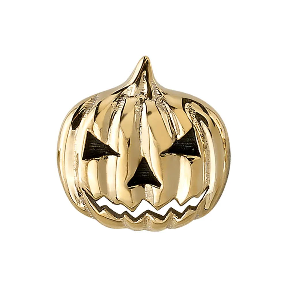 Jack O Lantern Threaded End in Gold