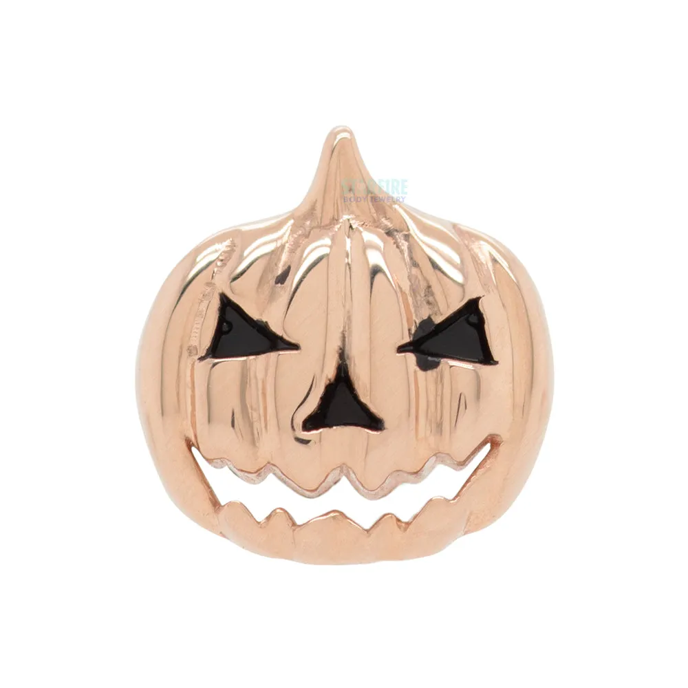 Jack O Lantern Threaded End in Gold