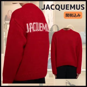 JACQUEMUS  |Crew Neck Casual Style Unisex Wool Rib Blended Fabrics