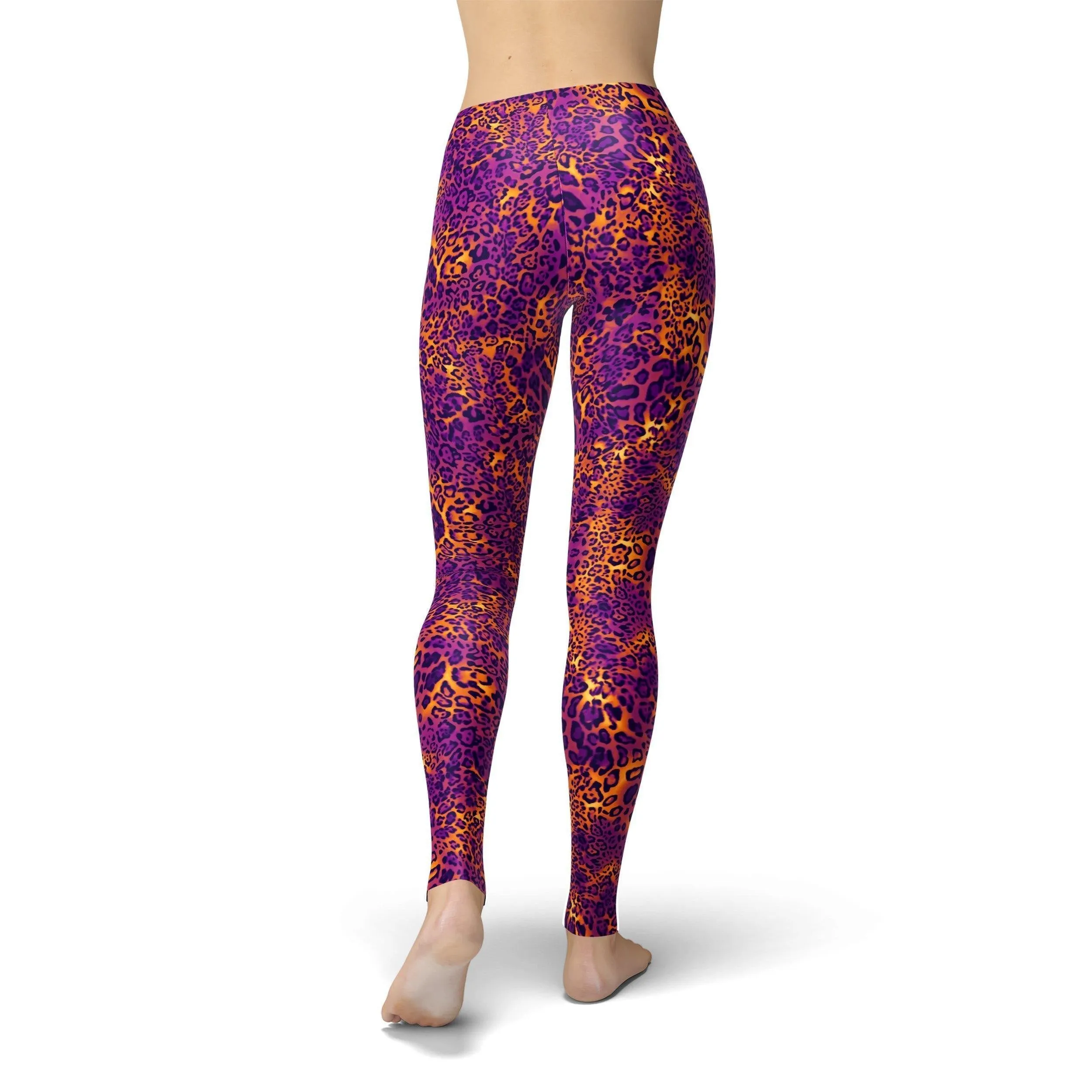 Jean Purple Cheetah Print Leggings