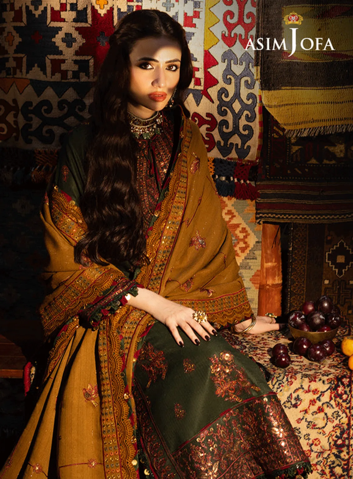 Kashmiri Taanka By Asim Jofa Embroidered Self Twill Unstitched 3 Piece Suit - AJ23KT 10