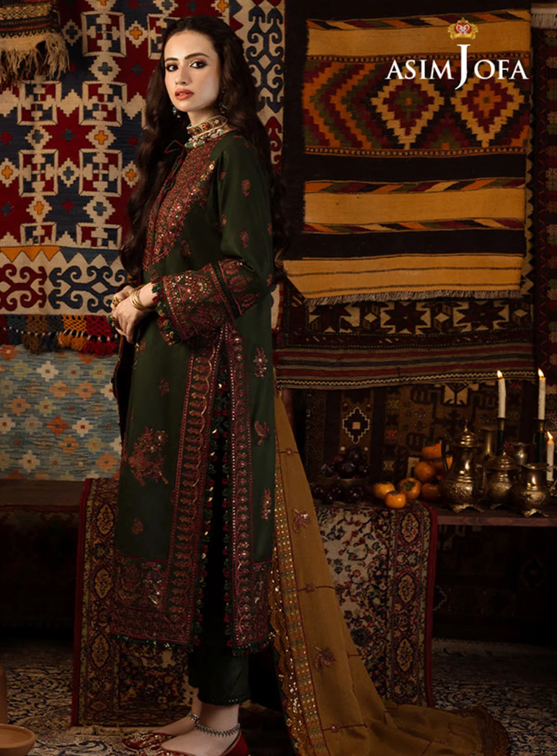 Kashmiri Taanka By Asim Jofa Embroidered Self Twill Unstitched 3 Piece Suit - AJ23KT 10