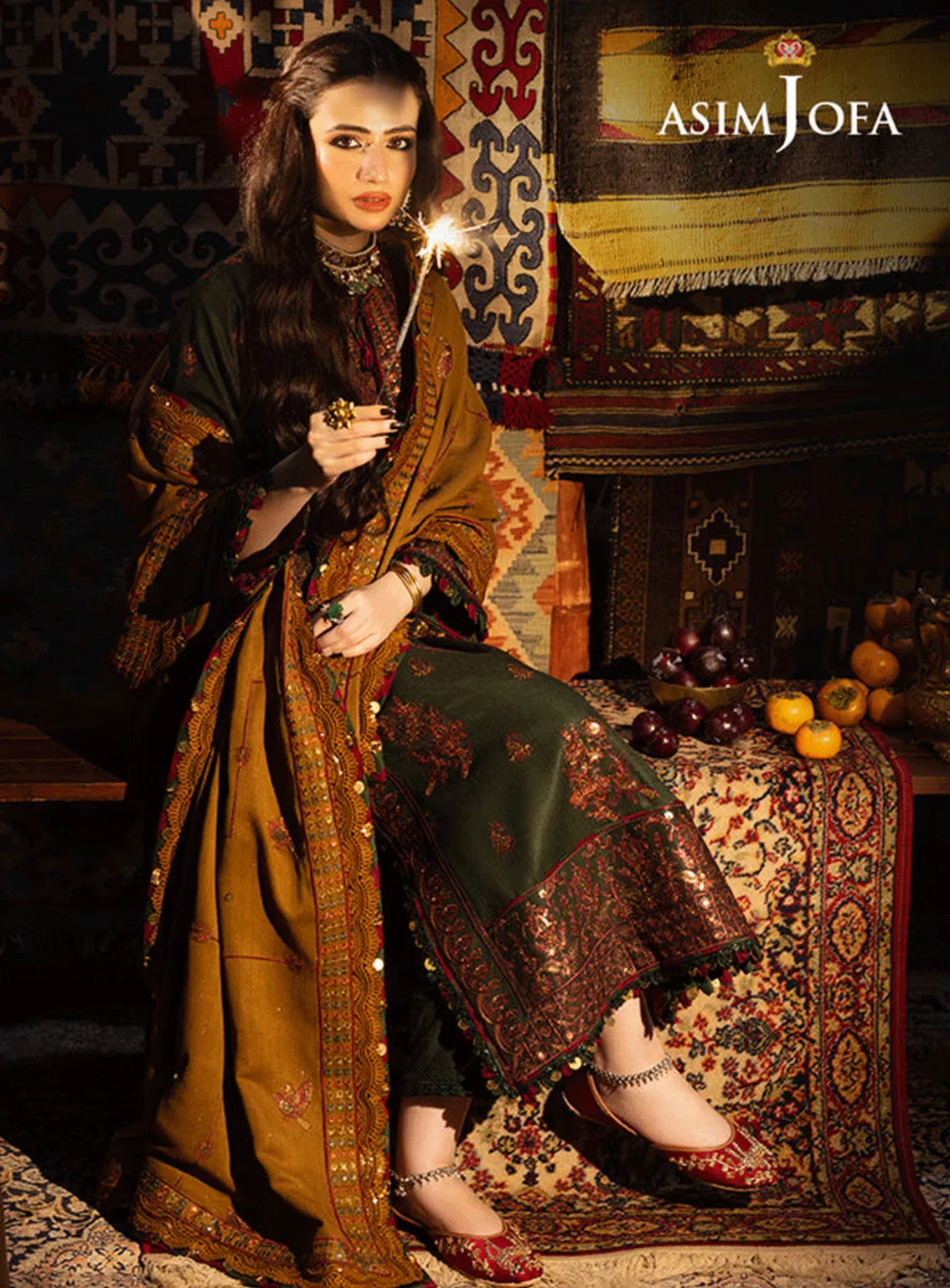 Kashmiri Taanka By Asim Jofa Embroidered Self Twill Unstitched 3 Piece Suit - AJ23KT 10