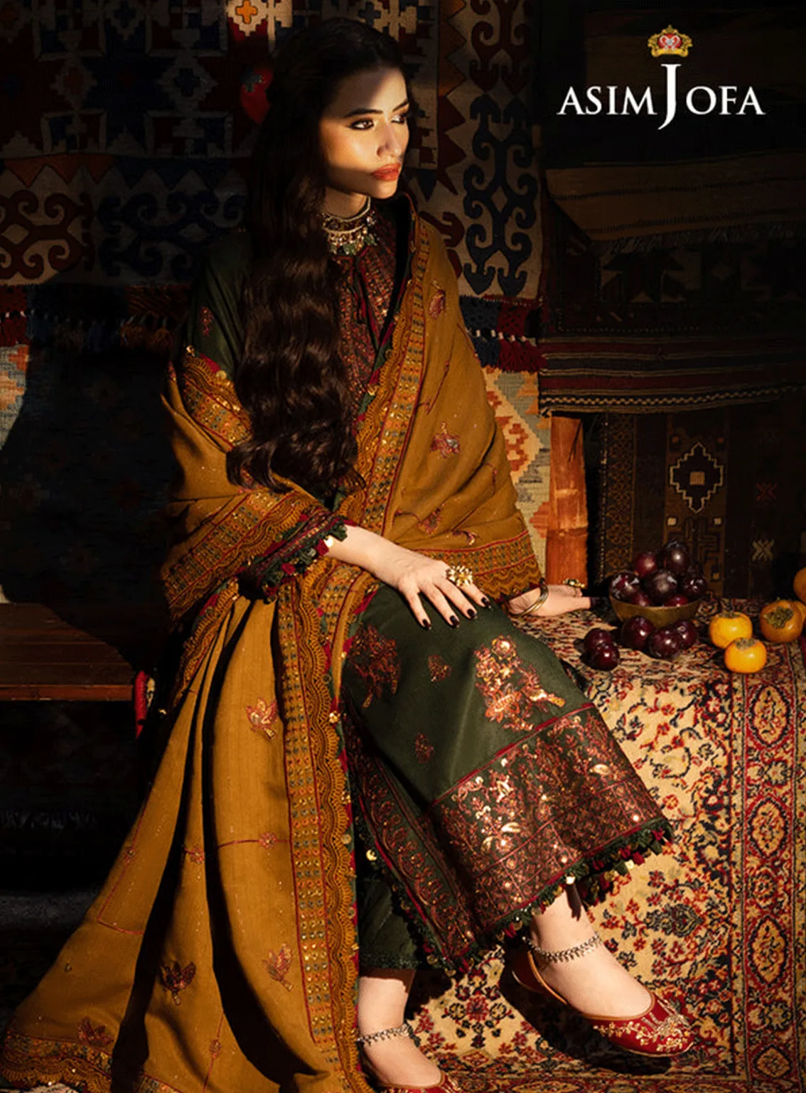 Kashmiri Taanka By Asim Jofa Embroidered Self Twill Unstitched 3 Piece Suit - AJ23KT 10